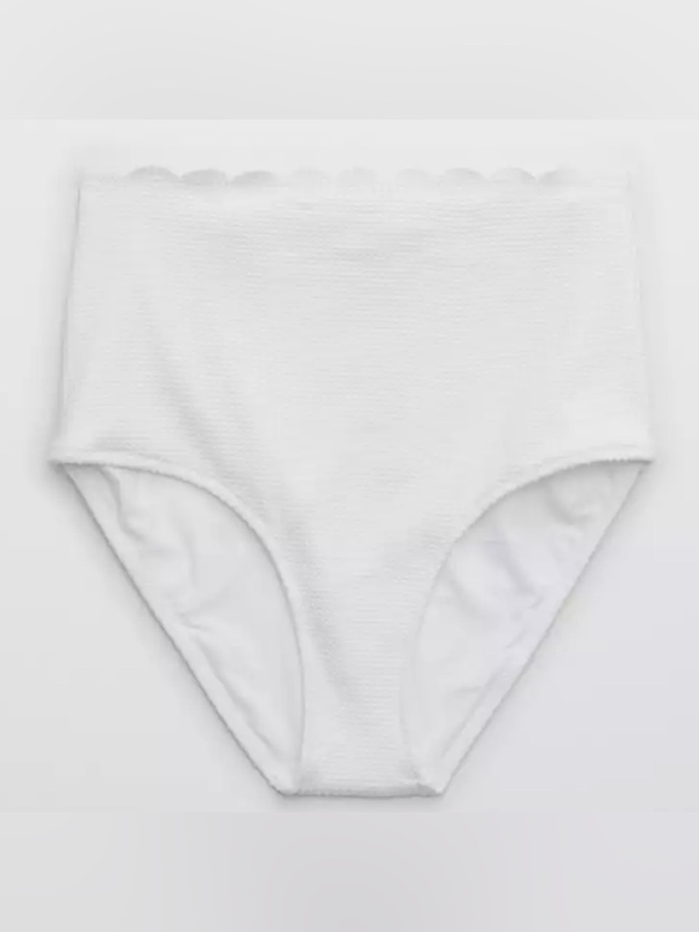 NWT Aerie Waffle Scalloped High Waisted Bikini Bottom Size XX